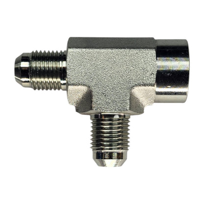 JIC Male 3/8" to NPT Female 3/8" to JIC Male 3/8" Tee Hydraulic Fitting