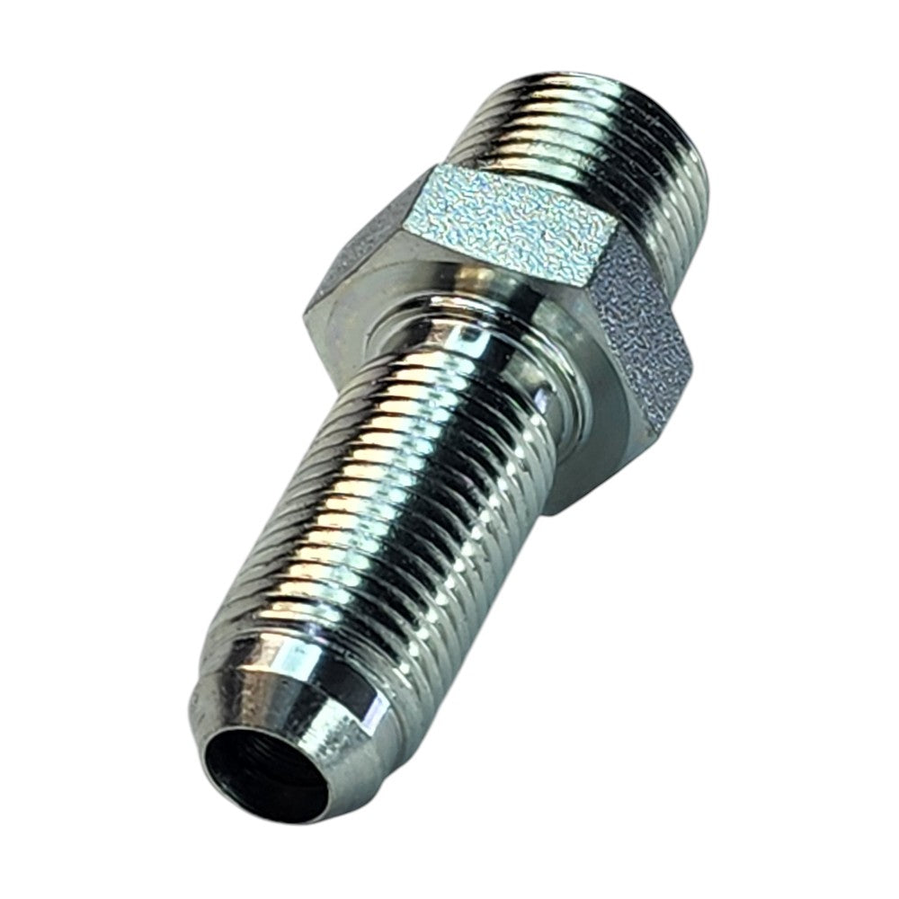 Male NPT to Male JIC Bulkhead Straight Hydraulic Fitting View C