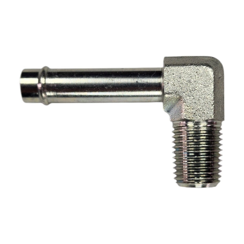 Hose Barb 3/8" to Male NPT 1/4" 90 Degree Elbow Hydraulic Fitting