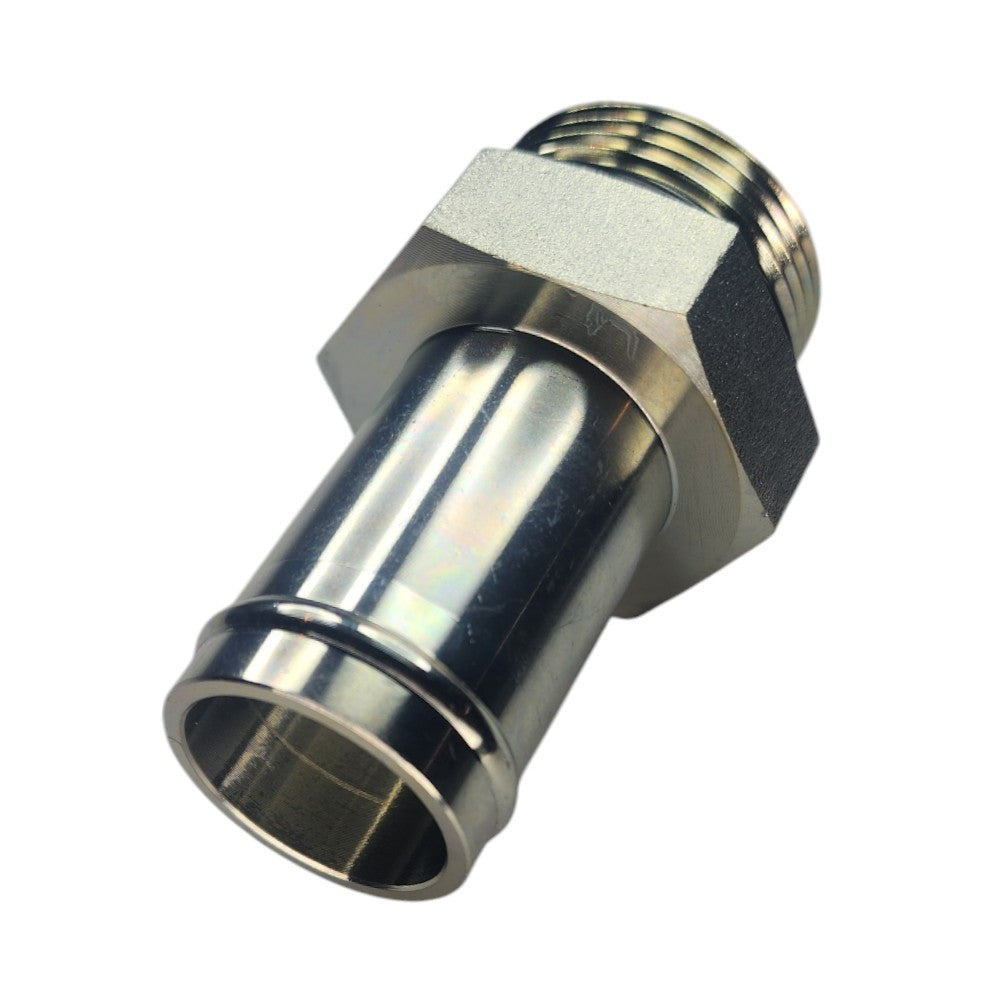 Barb to Male O-ring Boss Straight Hydraulic Fitting View B