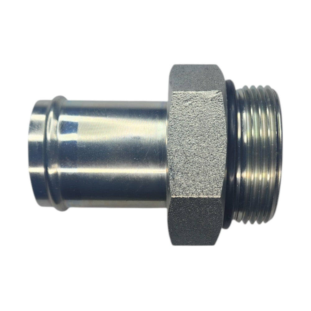 Barb 1 1/4" to Male O-ring Boss 1 1/4" Straight Hydraulic Fitting