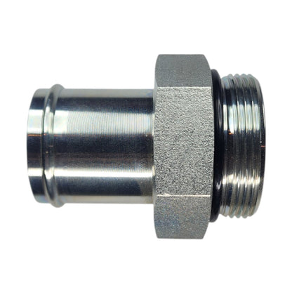 Barb 1 1/2" to Male O-ring Boss 1 1/2" Straight Hydraulic Fitting