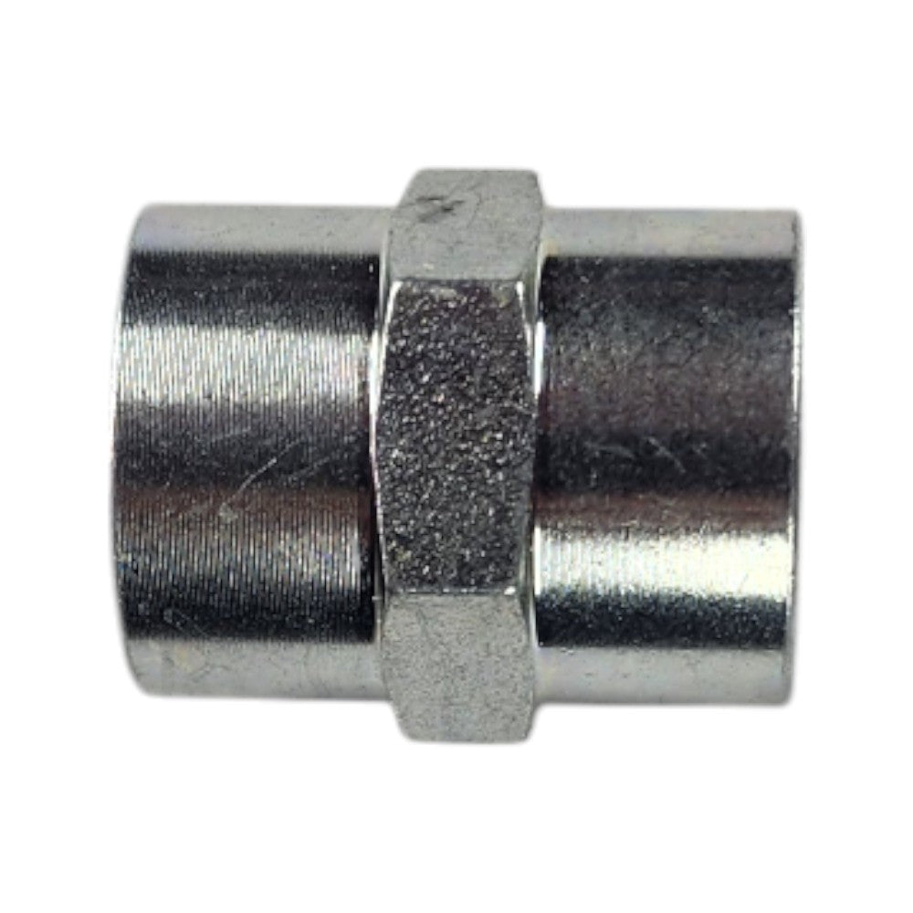 Female NPT 3/8" to Female NPT 1/4" Straight Hydraulic Fitting
