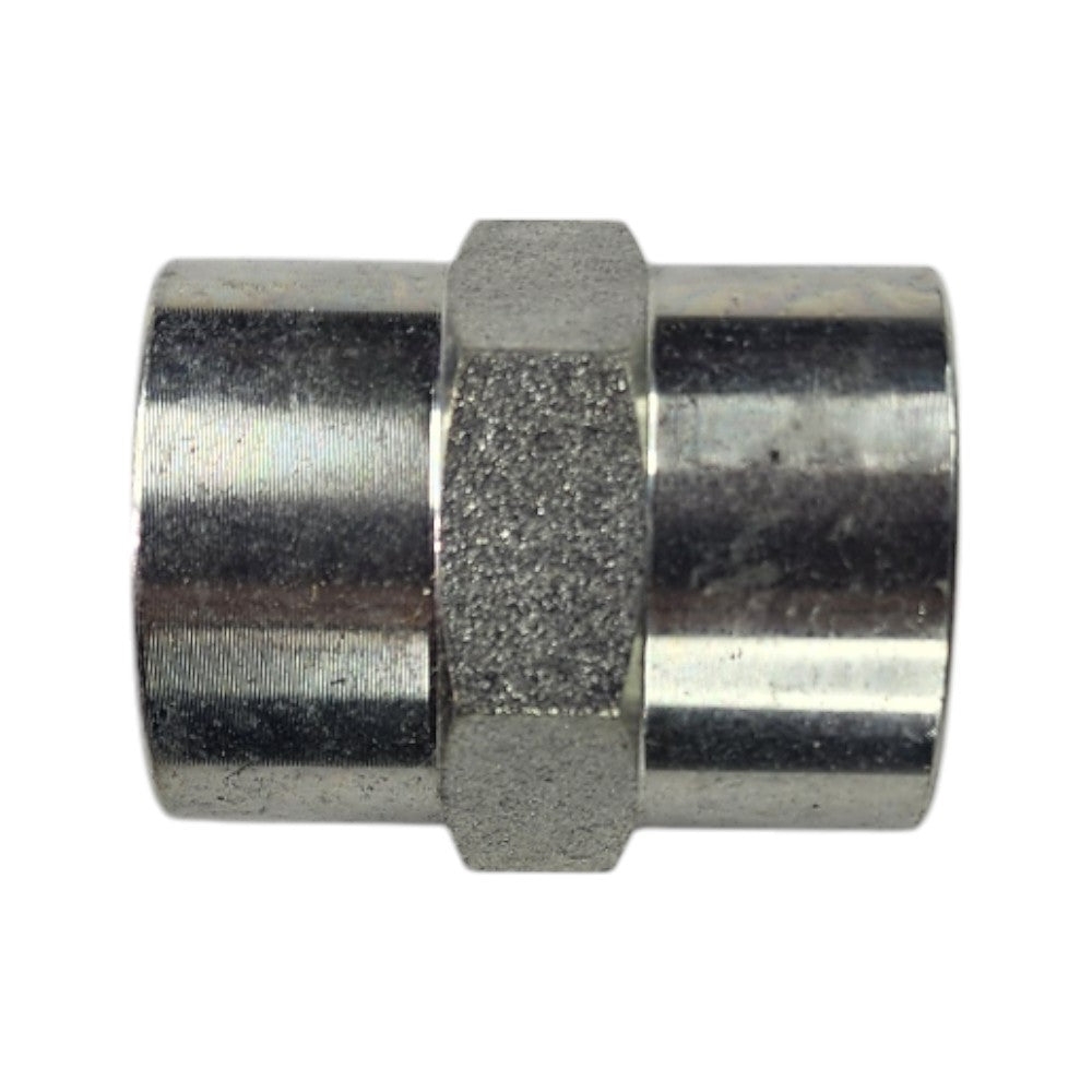 Female NPT 1/2" to Female NPT 3/8" Straight Hydraulic Fitting