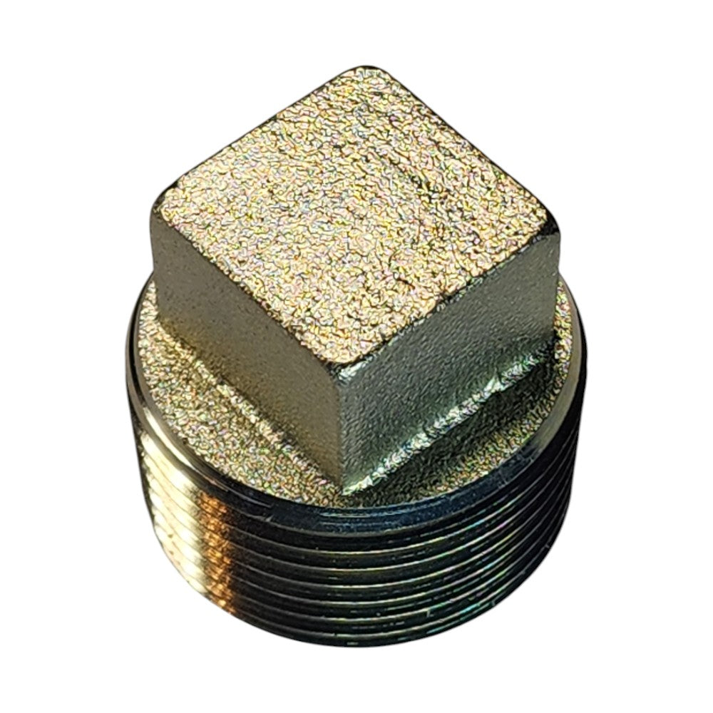 Male NPT Square Head Plug 1" Hydraulic Fitting