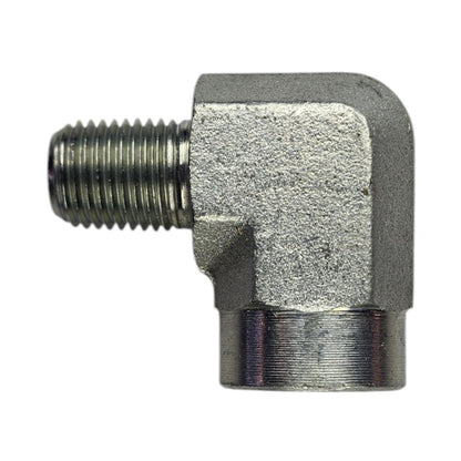 Male NPT 1/4" to Female NPT 3/8" 90 Degree Elbow Hydraulic Fitting