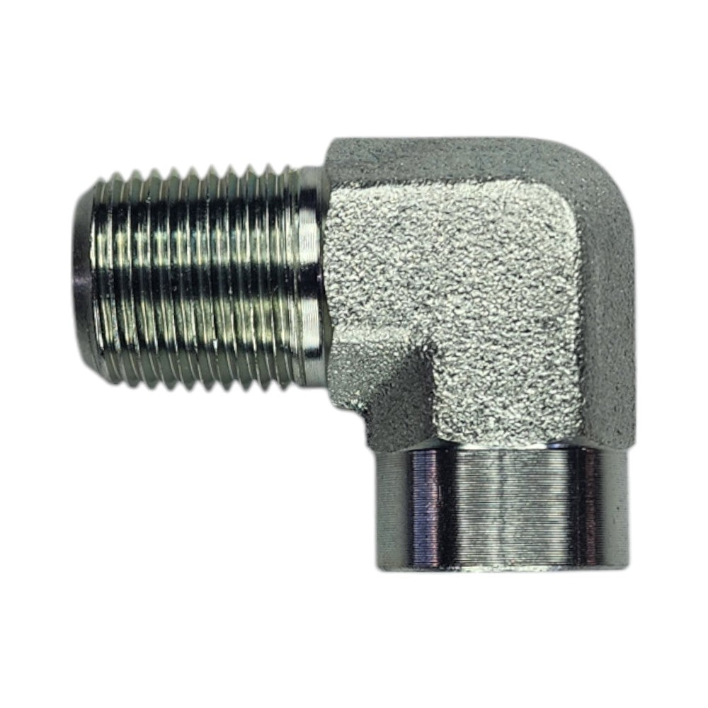 Male NPT 3/8" to Female NPT 1/4" 90 Degree Elbow Hydraulic Fitting