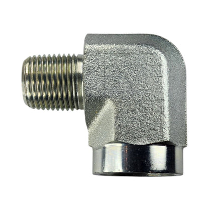 Male NPT 1/2" to Female NPT 3/4" 90 Degree Elbow Hydraulic Fitting