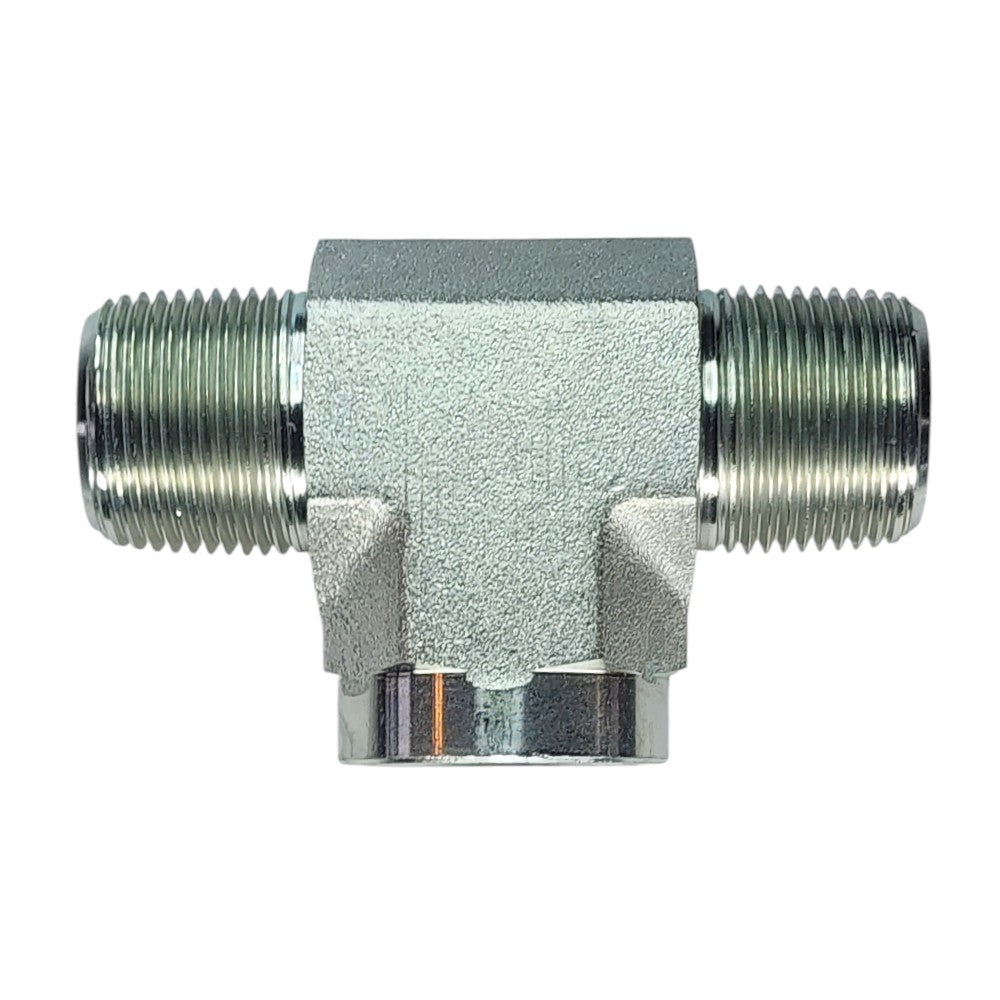 Male NPT 3/4" to Male NPT 3/4" to Female NPT 3/4" Tee Hydraulic Fitting
