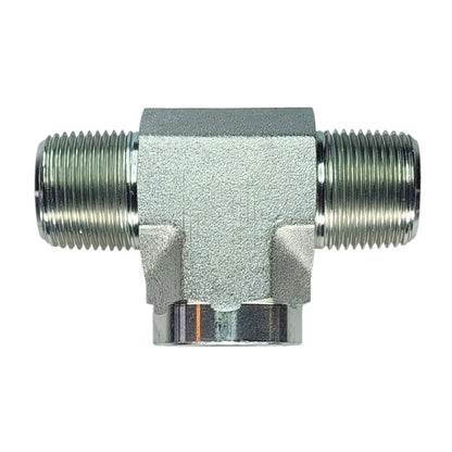 Male NPT 3/4" to Male NPT 3/4" to Female NPT 3/4" Tee Hydraulic Fitting