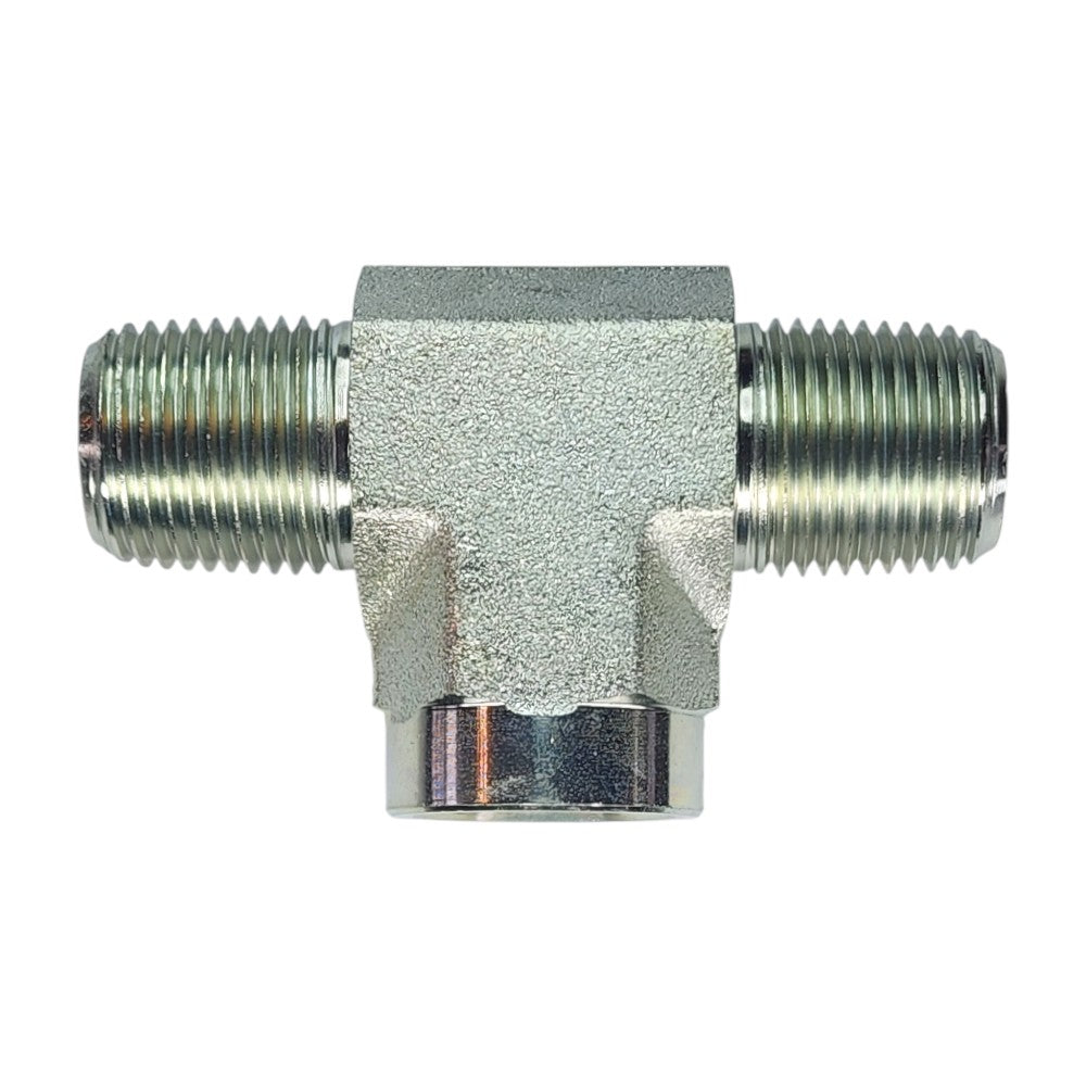 Male NPT to Male NPT to Female NPT Tee Hydraulic Fitting