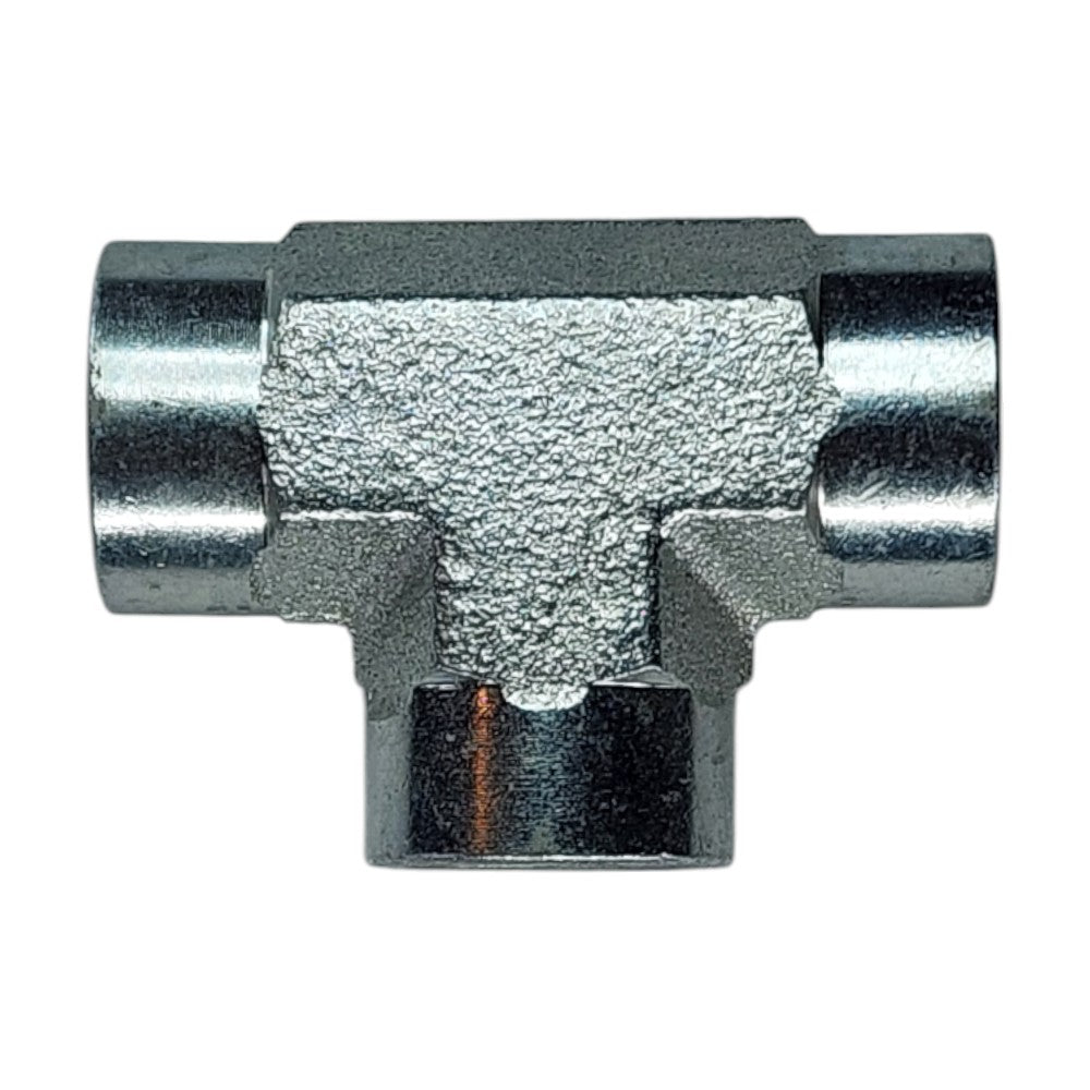 Female NPT 1/4" to Female NPT 1/4" to Female NPT 1/4" Tee Hydraulic Fitting