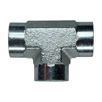Female NPT 1/4" to Female NPT 1/4" to Female NPT 1/4" Tee Hydraulic Fitting