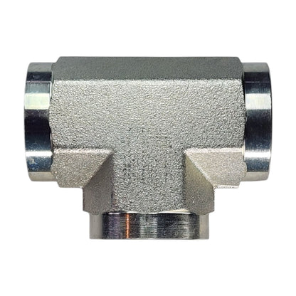 Female NPT 1" to Female NPT 1" to Female NPT 1" Tee Hydraulic Fitting