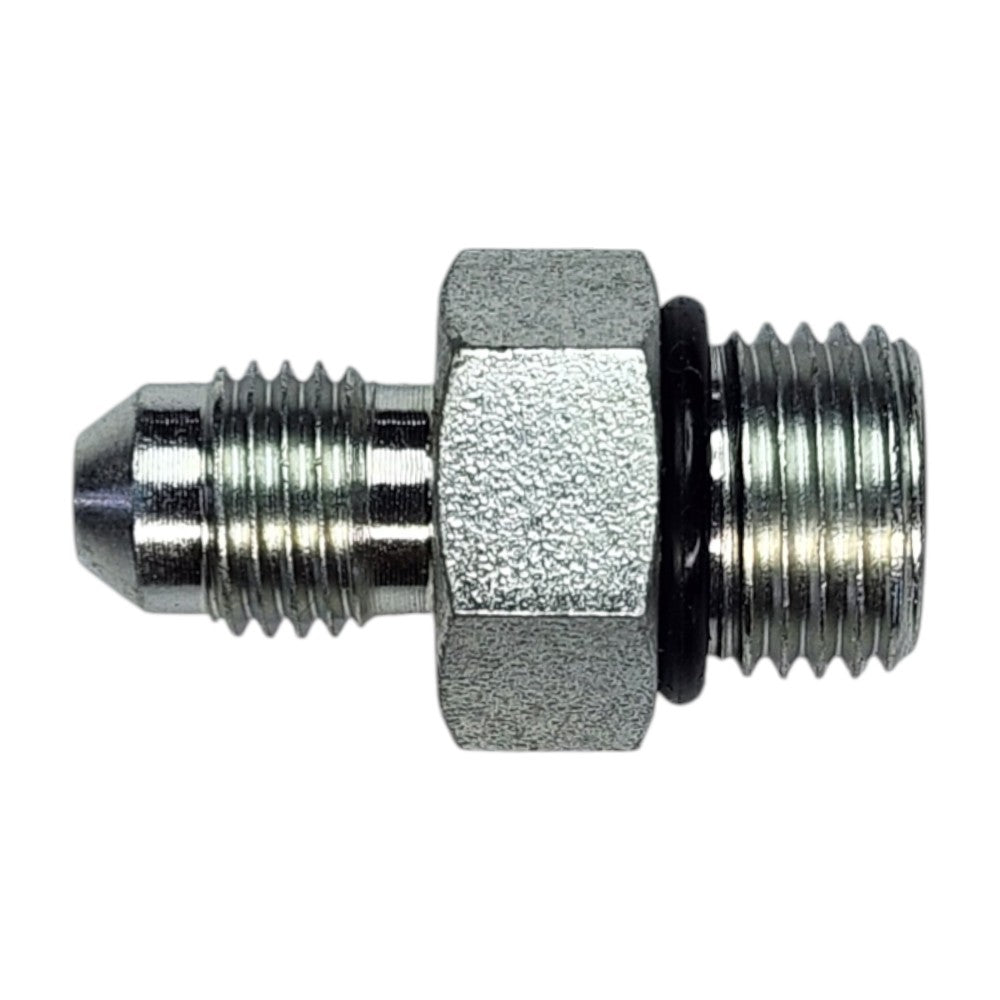 Male JIC 1/4" to Male O-Ring Boss 3/8" Straight Hydraulic Fitting