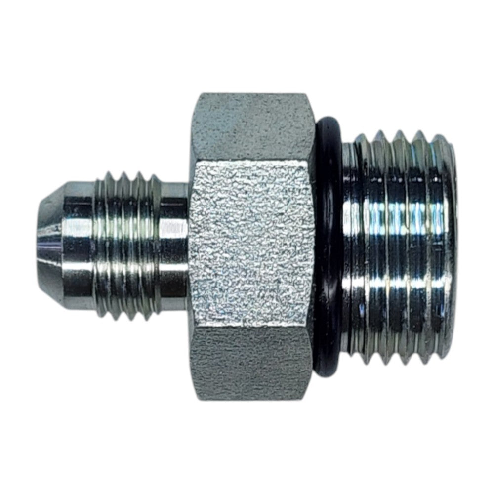 Male JIC 3/8" to Male O-Ring Boss 5/8" Straight Hydraulic Fitting
