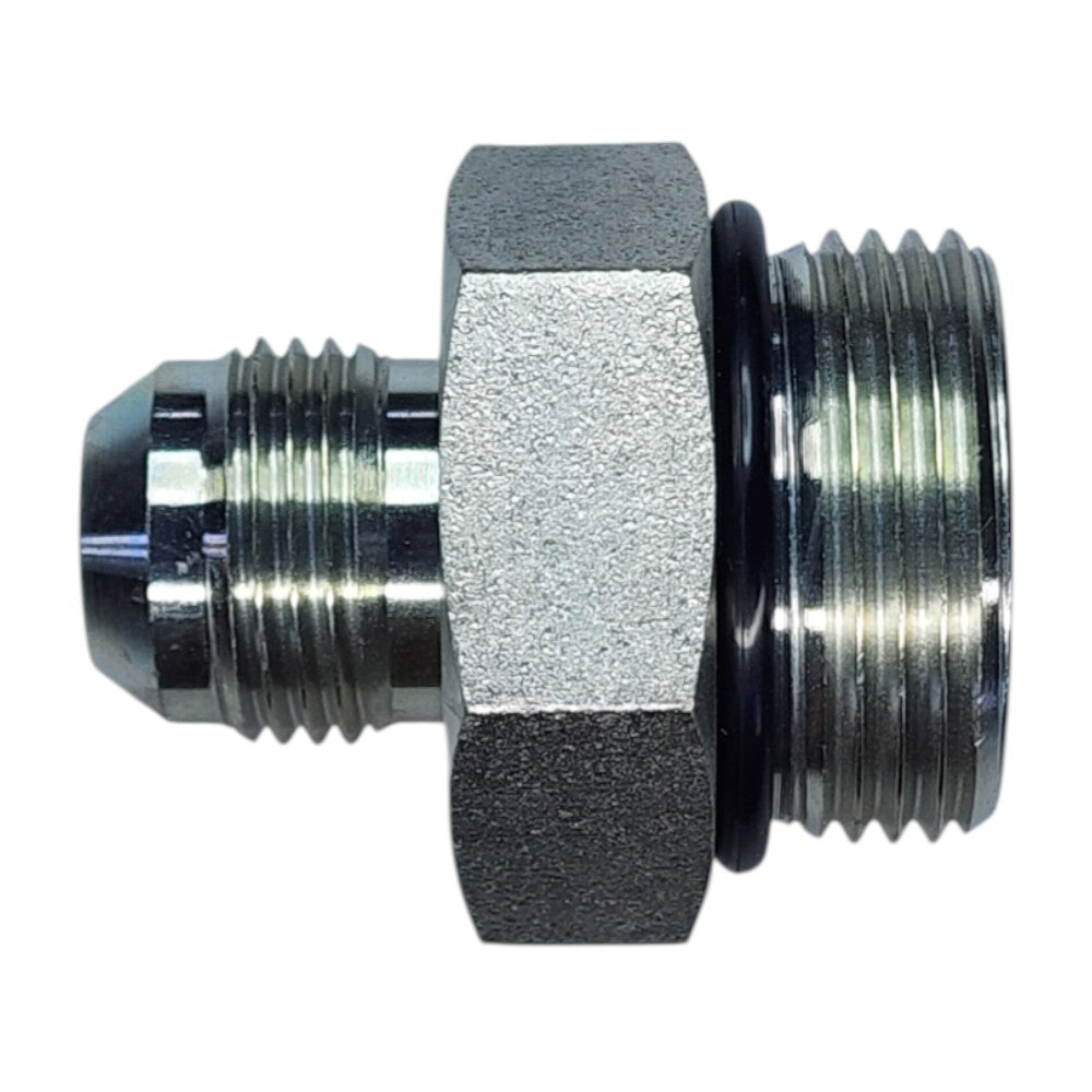 Male JIC 5/8" to Male O-Ring Boss 1" Straight Hydraulic Fitting