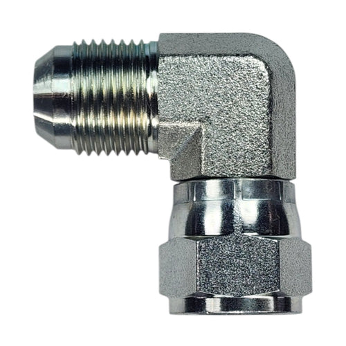 Male JIC 37 to Female JIC Swivel 90 Deg Elbow Hydraulic Fitting