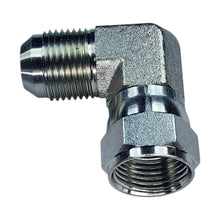 Load image into Gallery viewer, Male JIC 37 to Female JIC Swivel 90 Deg Elbow Hydraulic Fitting View C
