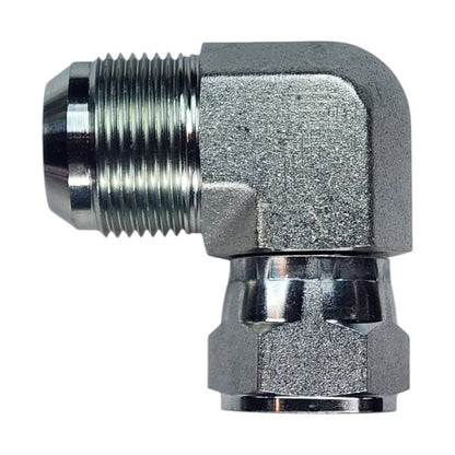 Male JIC 37 1" to Female JIC Swivel 3/4" 90 Deg Elbow Hydraulic Fitting