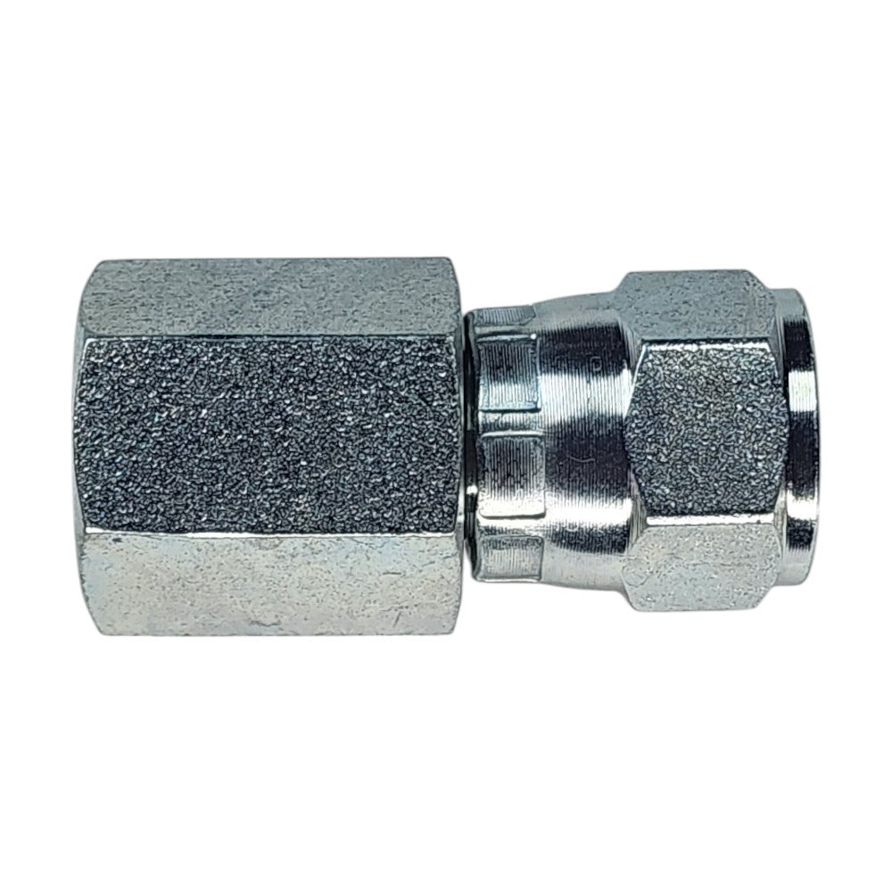 Female NPT 1/4" to Female JIC Swivel 3/8" Straight Hydraulic Fitting