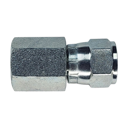 Female NPT 1/4" to Female JIC Swivel 3/8" Straight Hydraulic Fitting