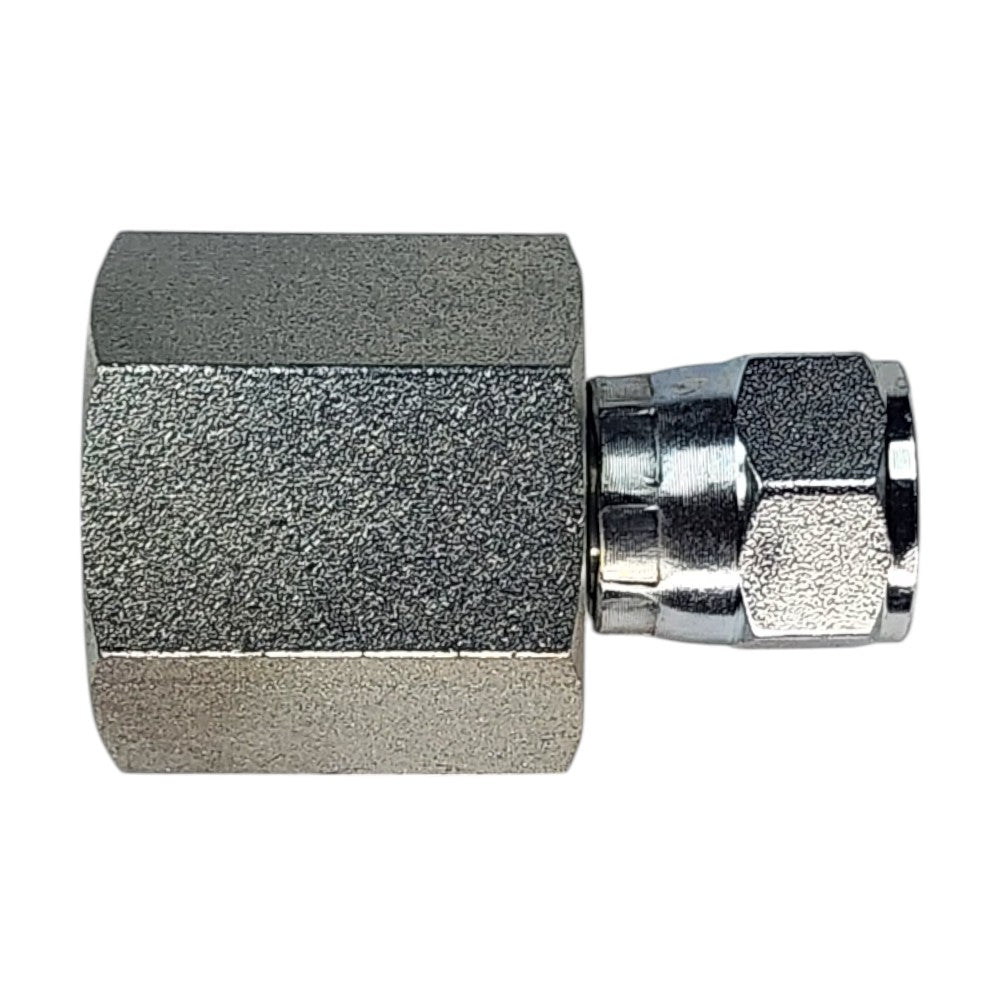 Female NPT 1/2" to Female JIC Swivel 3/8" Straight Hydraulic Fitting