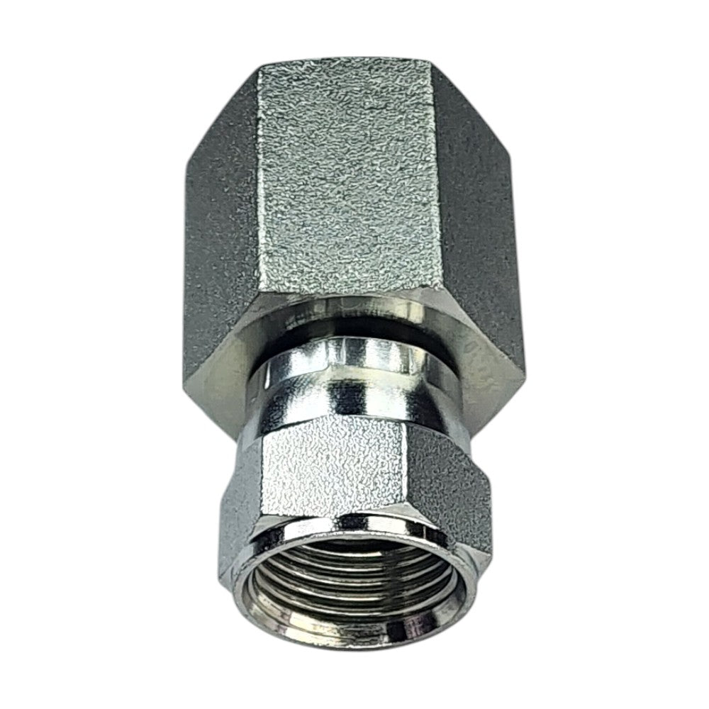 Female NPT to Female JIC Swivel Straight Fitting View C