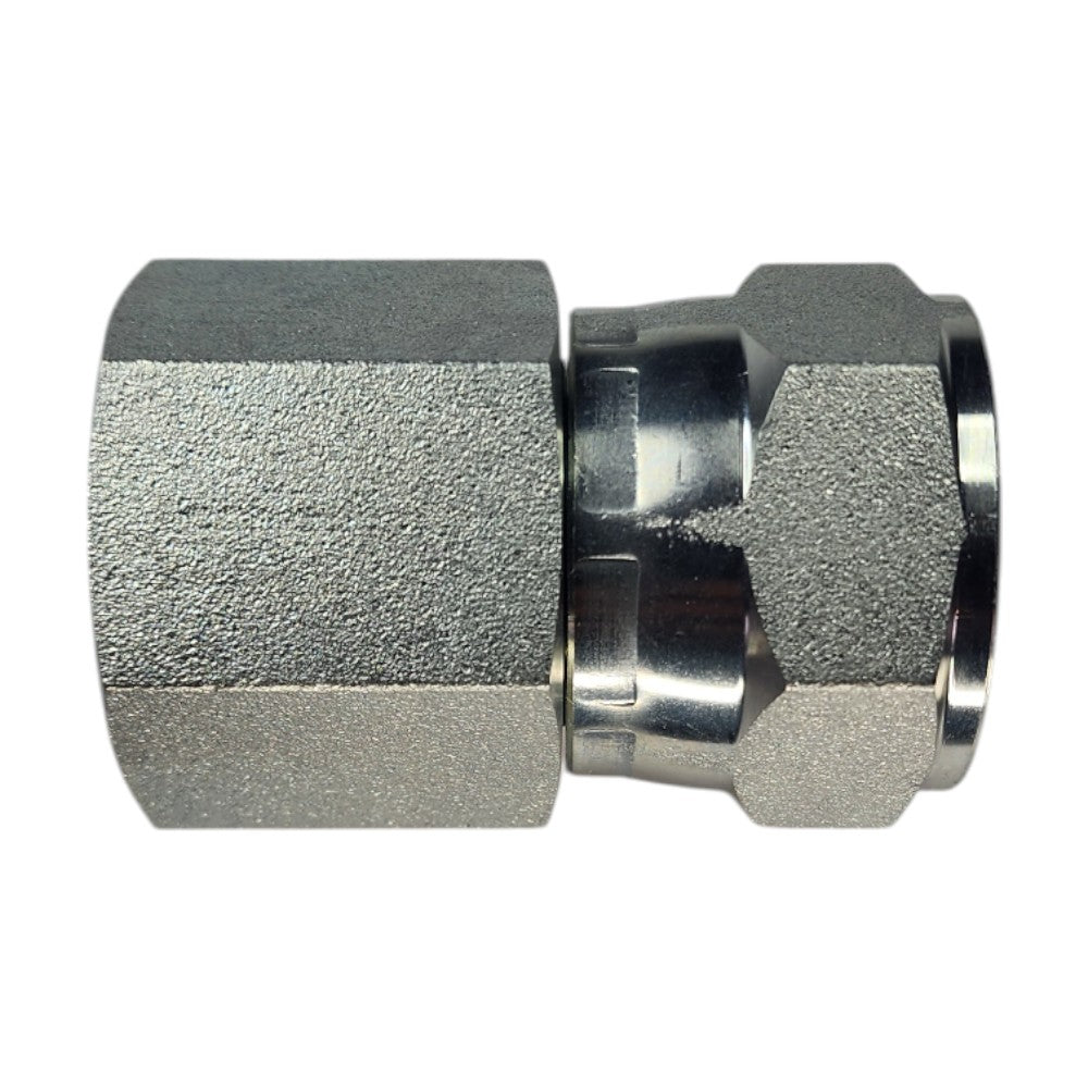 Female NPT 1" to Female JIC Swivel 1" Straight Hydraulic Fitting