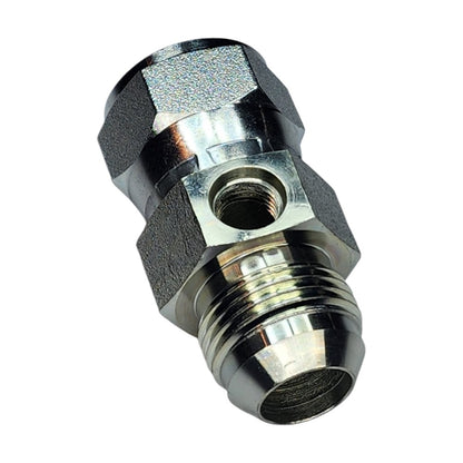 JIC Male to JIC Female Swivel to O-Ring Boss Female Gauge Port Hydraulic Fitting View B