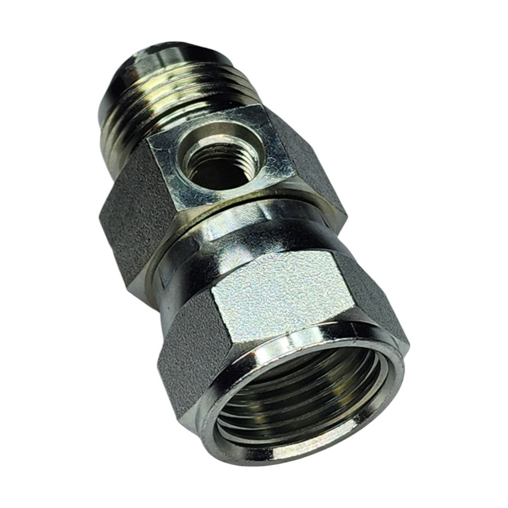 6564 - Male JIC x Female JIC Swivel x Female ORB Gaugeport – TR