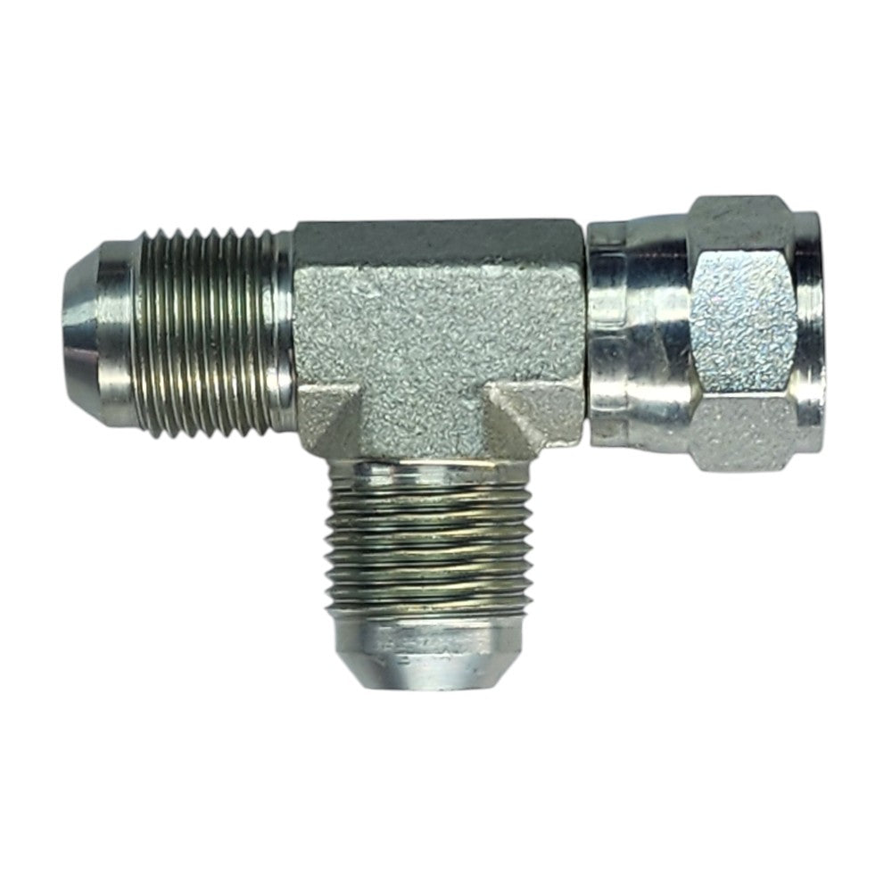 Male JIC 5/8" to Female JIC Swivel 5/8" to Male JIC 5/8" Tee Hydraulic Fitting 