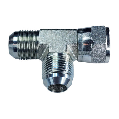 Male JIC to Female JIC Swivel to Male JIC Tee Hydraulic Fitting View D
