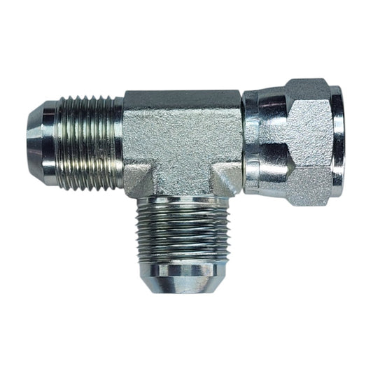 Male JIC to Female JIC Swivel to Male JIC Tee Hydraulic Fitting View A