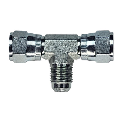Female JIC Swivel 3/8" to Female JIC Swivel 3/8" to Male JIC 3/8" Tee Hydraulic Fitting