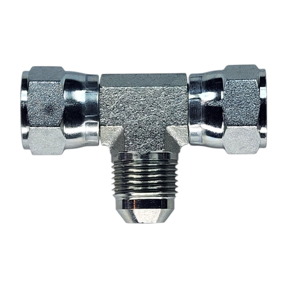 Female JIC Swivel 1/2" to Female JIC Swivel 1/2" to Male JIC 1/2" Tee Hydraulic Fitting