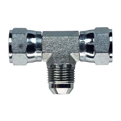 Female JIC Swivel 1/2" to Female JIC Swivel 1/2" to Male JIC 1/2" Tee Hydraulic Fitting