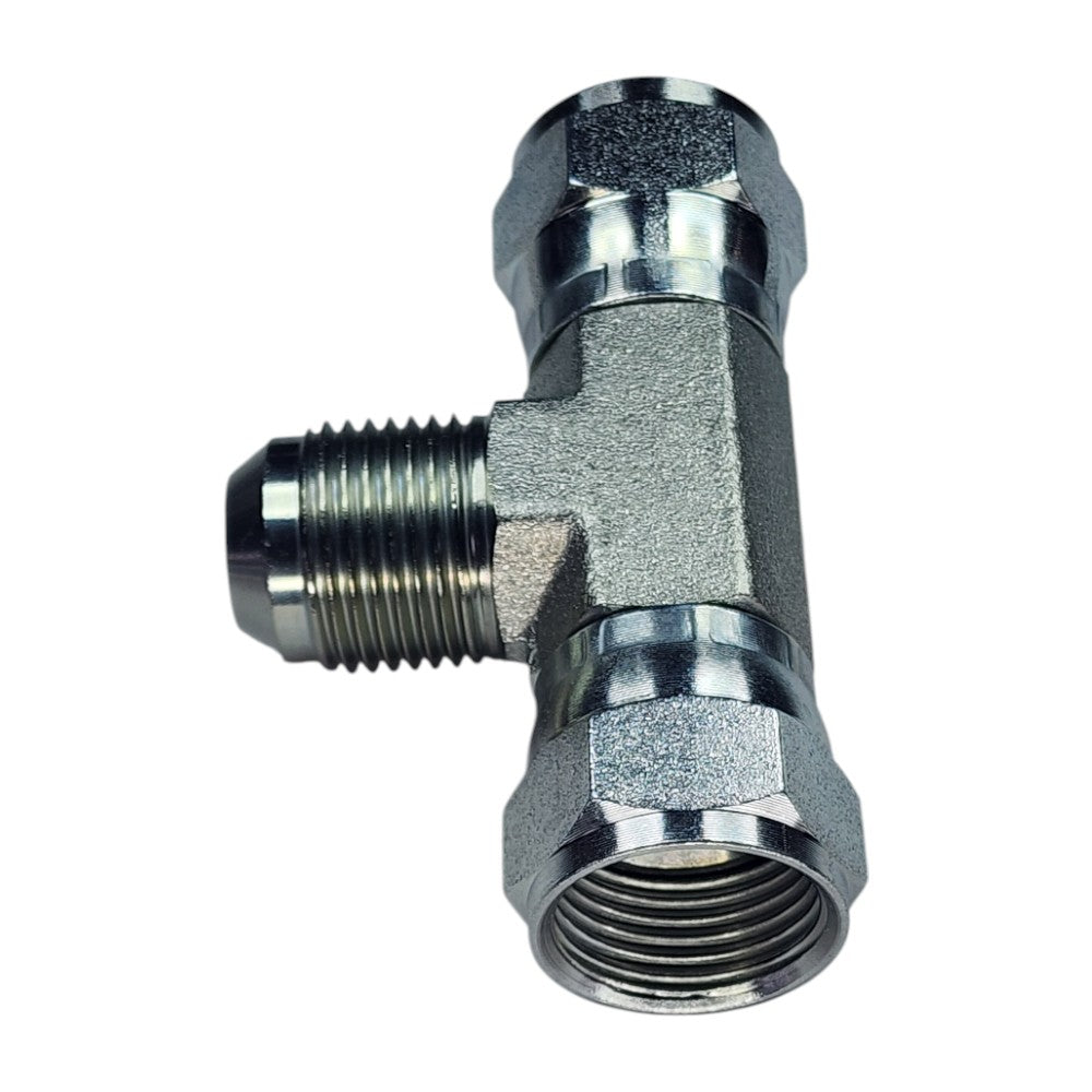 Female JIC Swivel to Female JIC Swivel to Male JIC Tee View C