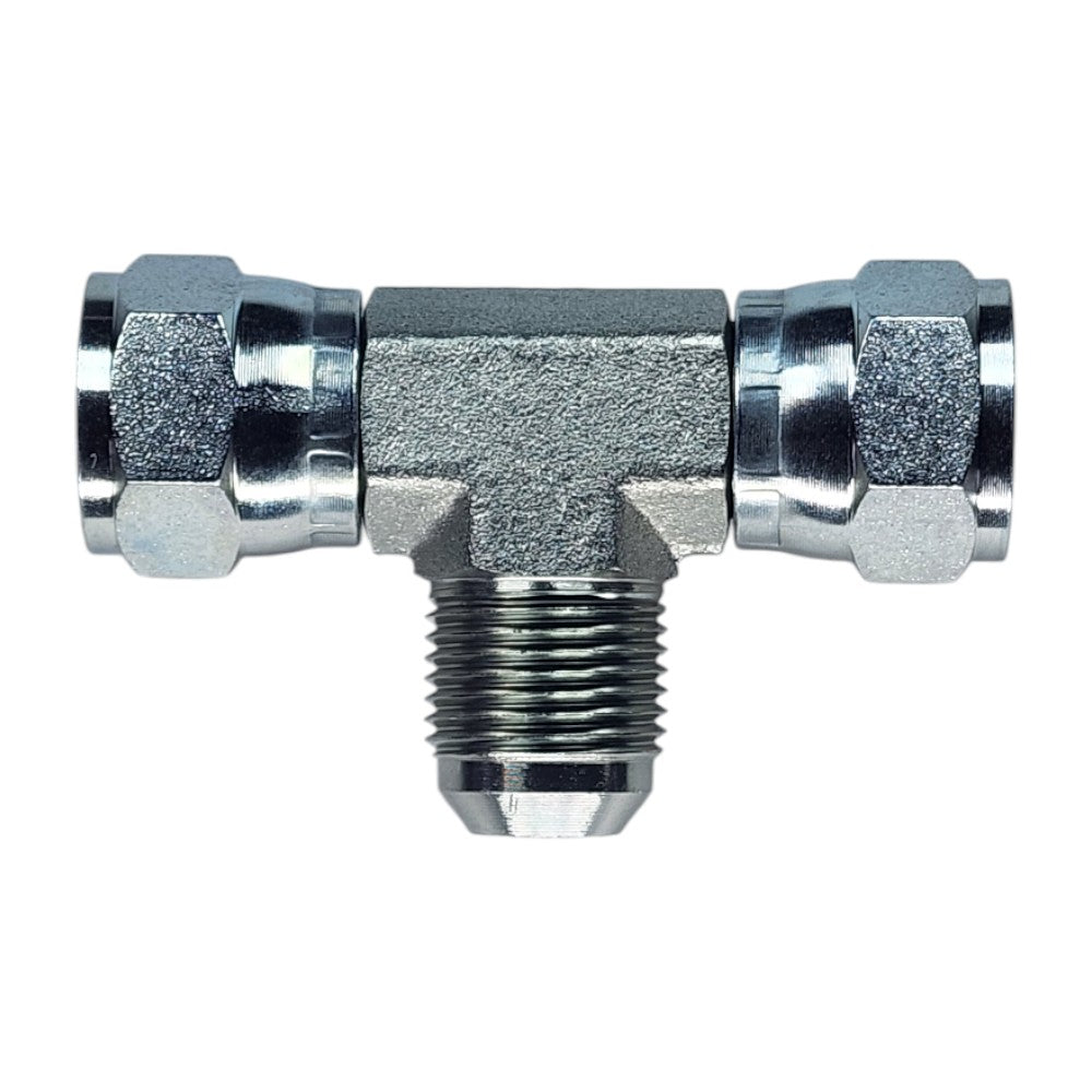 Female JIC Swivel to Female JIC Swivel to Male JIC Tee