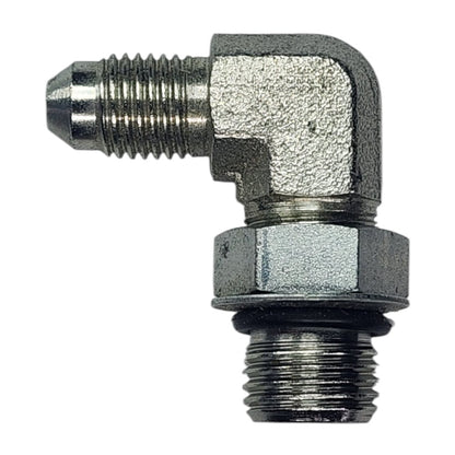 JIC Male 1/4" to O-Ring Boss Male 3/8" 90 Degree Elbow Hydraulic Fitting 