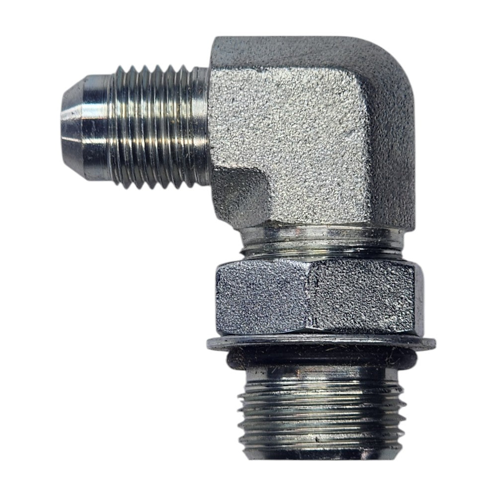 JIC Male 3/8" to O-Ring Boss Male 1/2" 90 Degree Elbow Hydraulic Fitting 