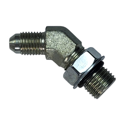 Male JIC 1/4" to Male O-Ring Boss 3/8" 45 Degree Hydraulic Fitting
