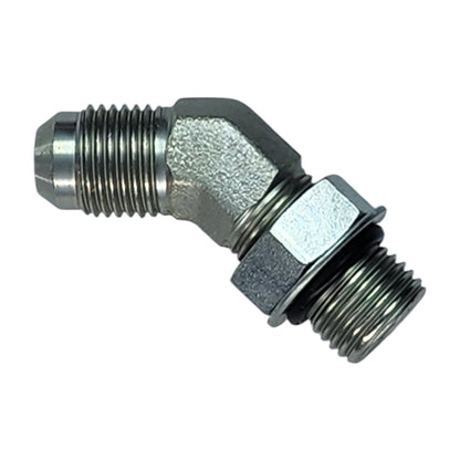 Male JIC 3/8" to Male O-Ring Boss 3/8" 45 Degree Hydraulic Fitting