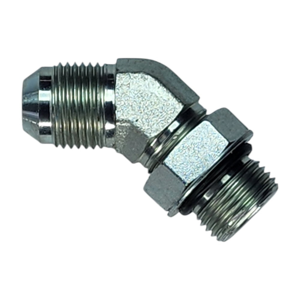 Male JIC 1/2" to Male O-Ring Boss 1/2" 45 Degree Hydraulic Fitting