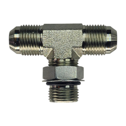 Male JIC 1/2" to Male JIC 1/2" to Male O-Ring Boss 1/2" Tee Hydraulic Fitting