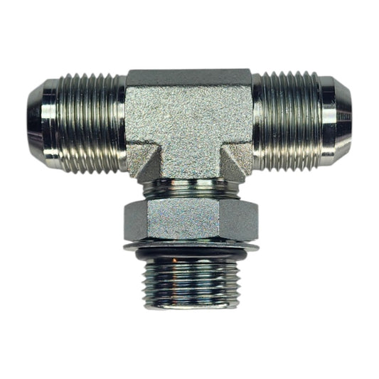 Male JIC to Male JIC to Male O-Ring Boss Tee