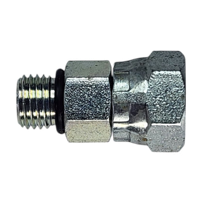 Male O-Ring Boss 1/4" to Female NPT 1/4" Swivel Straight Hydraulic Fitting
