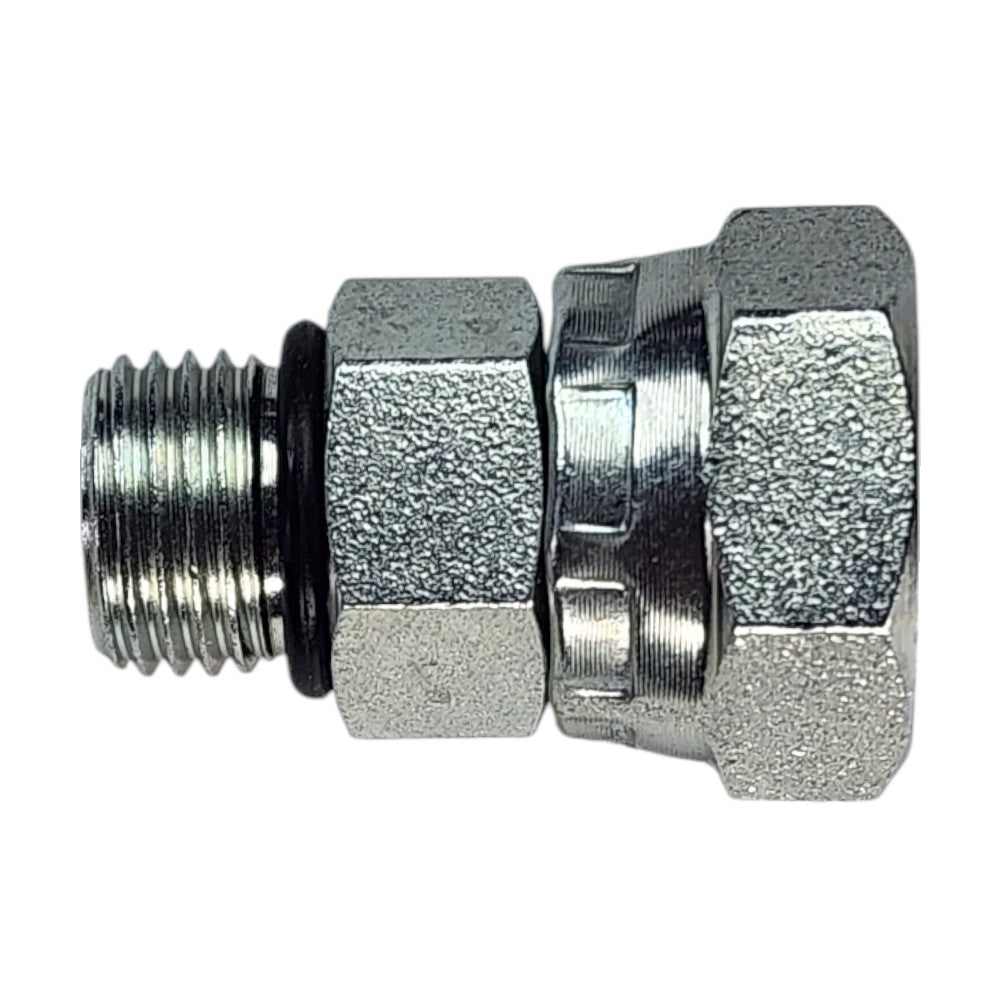 Male O-Ring Boss 3/8" to Female NPT 3/8" Swivel Straight Hydraulic Fitting