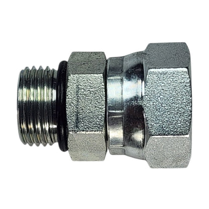 Male O-Ring Boss 1/2" to Female NPT 1/2" Swivel Straight Hydraulic Fitting
