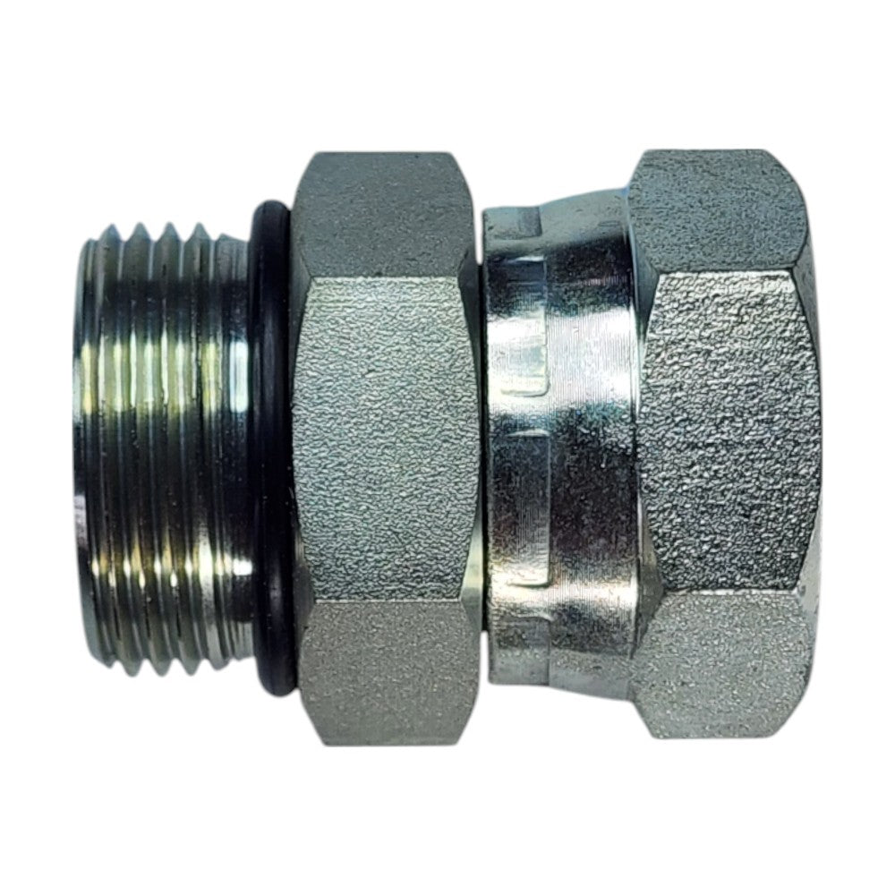 Male O-Ring Boss 1" to Female NPT 1" Swivel Straight Hydraulic Fitting